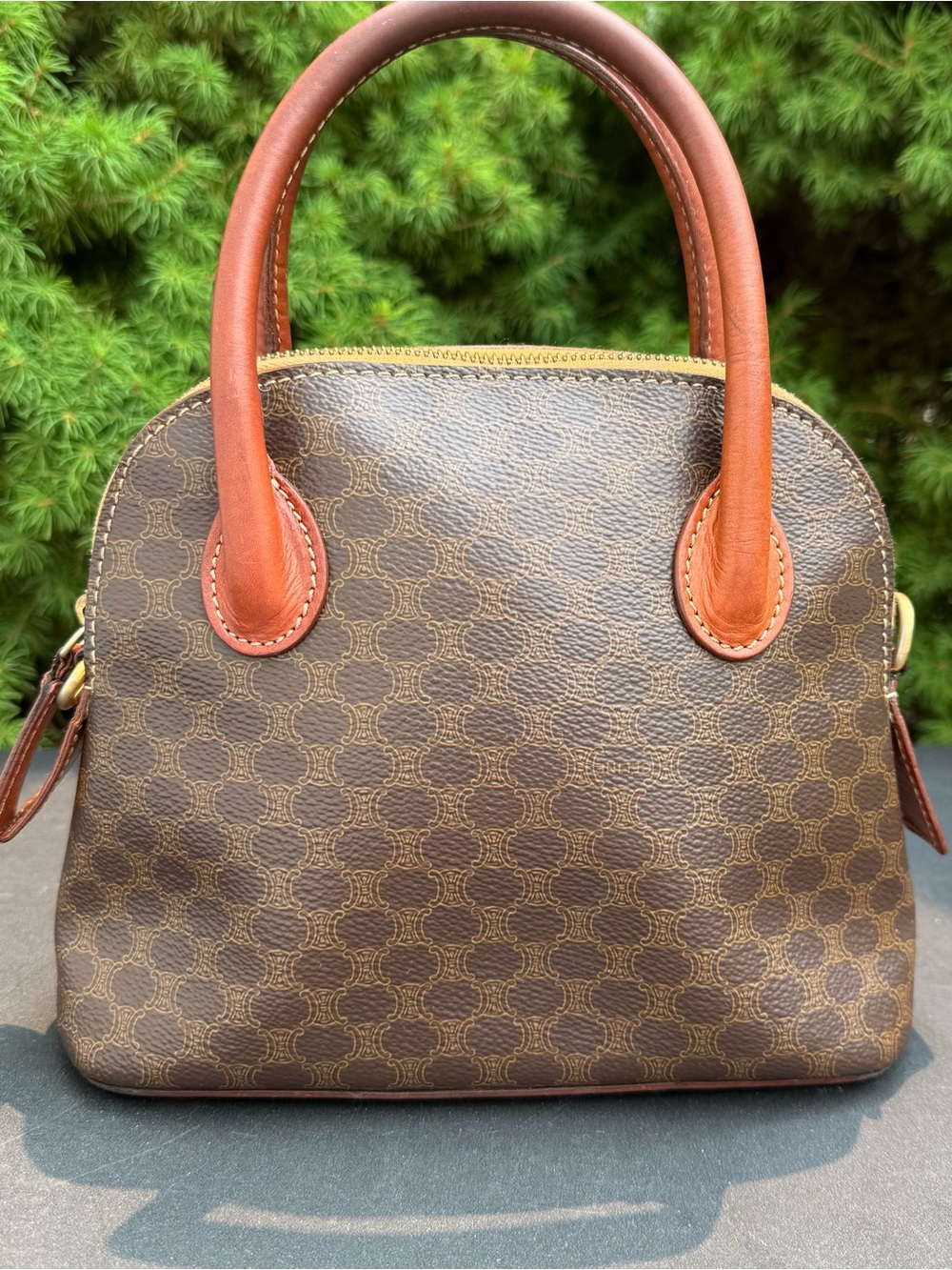 CELINE Vintage Macadam M95 Top Handle Purse